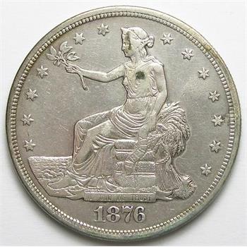 Genuine 1876 Silver Trade Dollar - Tough To Find