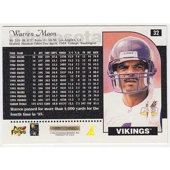 1996 Score #32 Warren Moon Football Card - Hall Of Famer