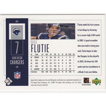 2002 Upper Deck ~Piece Of History~ #80 Doug Flutie Football Card