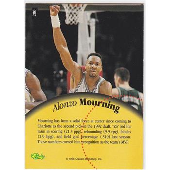 1994 Classic ~Perfect Picture~ #200 Alonzo Mourning NBA Card - Hall Of Famer