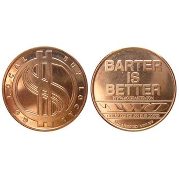 2011 One Oz. .999 Fine Copper Proof Barter Is Better Round