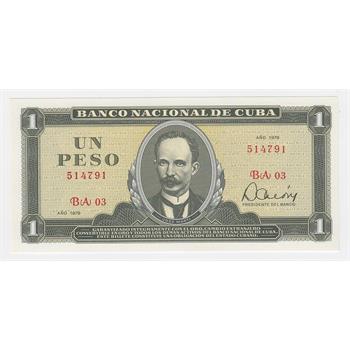 Uncirculated 1979 Cuban Peso Note - Banco Nacional De Cuba