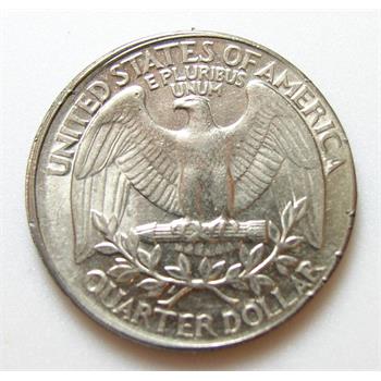 Rare Mint Error Off Center Broadstruck 1991-P Washington Quarter, Missing Reeded Edge