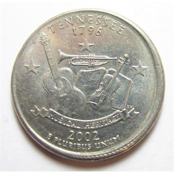 Rare Mint Error Broadstrike 2002-P Tennessee Quarter, Missing Reeded Edge