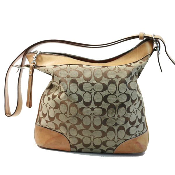 COACH 6346 ChelseaBrown Signature Leather Duffle Purse Shoulder Bag