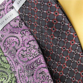Geoffrey Beene Men's Ties, 4 Pieces, Retail $220