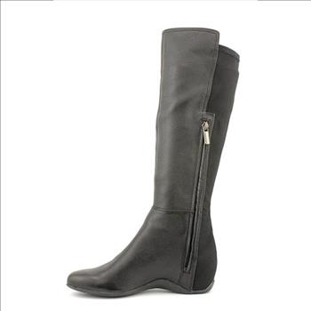 DKNY Paulina Womens Black Leather Fashion Knee-High Boots - 9.5