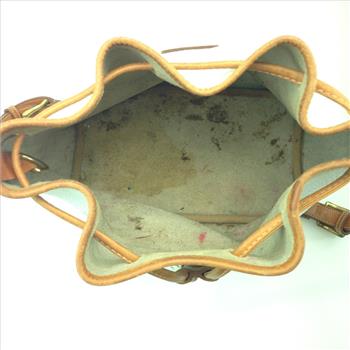 Dooney & Bourke Cream Leather Bucket Bag 