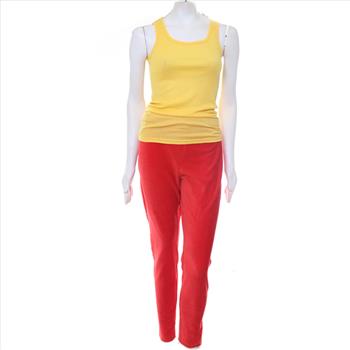 Hue Red Corduroy Pants, Size XXL, Wuhou Yellow and Black Tanks-2 Pieces- Size XXL