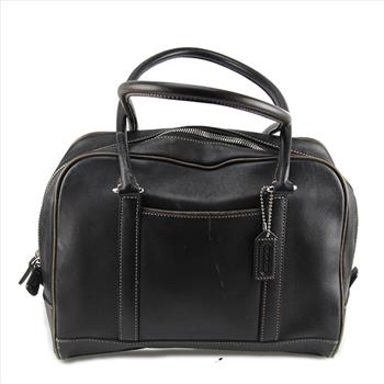 COACH Dark Brown Leather Handbag Purse Satchel Shoulder Bag 7786