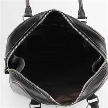 COACH Dark Brown Leather Handbag Purse Satchel Shoulder Bag 7786