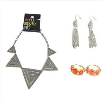 MStyle Lab Statement Necklace plus 2 Designer Brand Jewelry