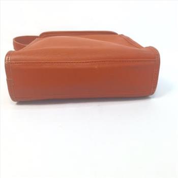 Coach Vintage orange Leather Geometric Turn lock Handbag Purse RARE 9043