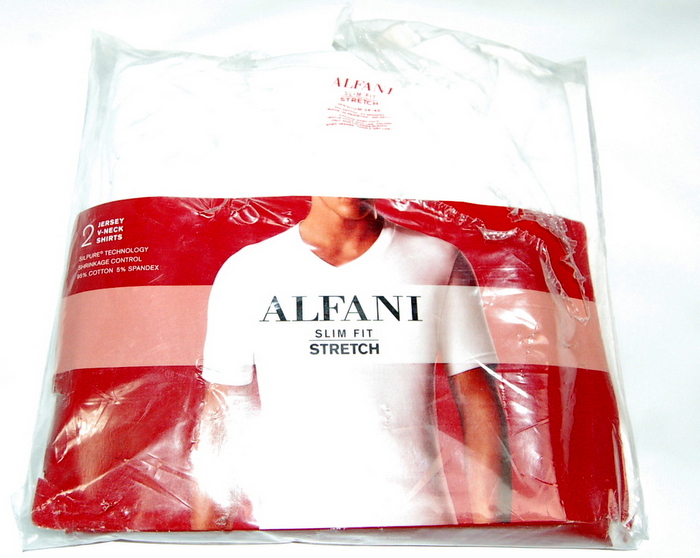 alfani slim fit stretch v neck