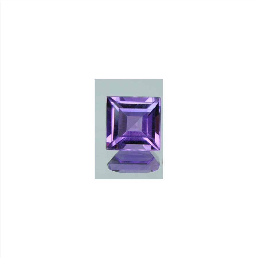 No Reserve Natural Amethyst Square Cut Loose Gemstone
