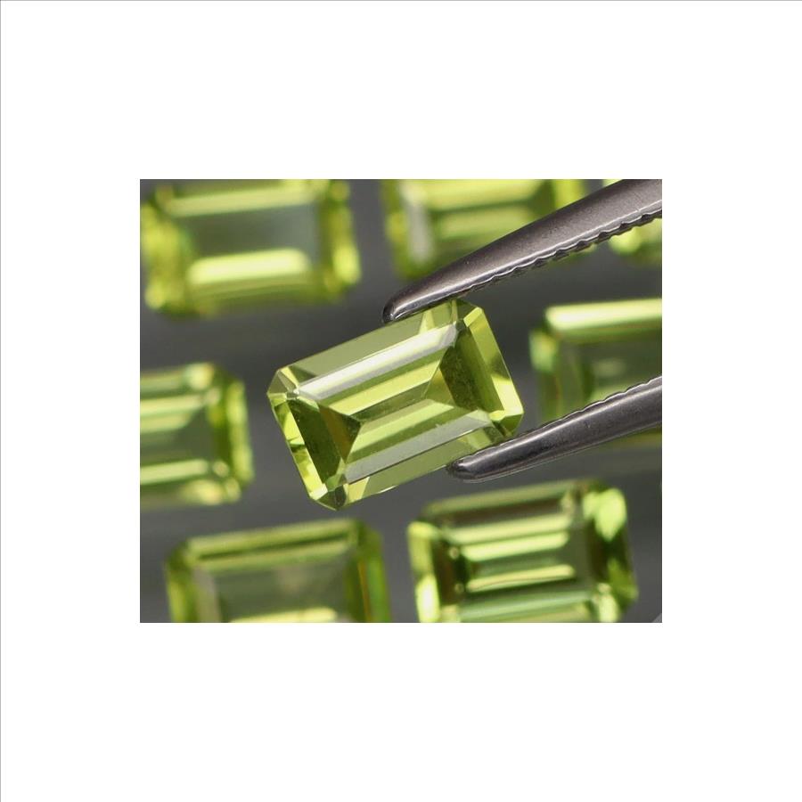 No Reserve VVS Natural Peridot Emerald Cut Loose Gemstone