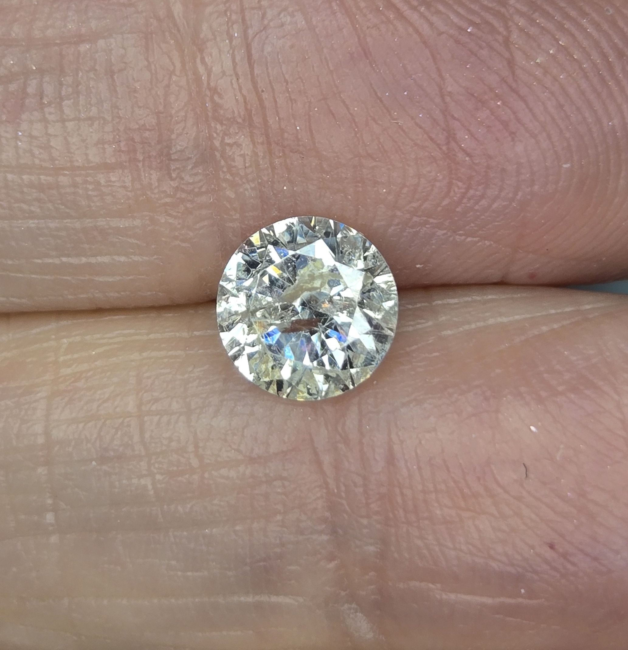 No Reserve 64 ct Natural Diamond Round Cut Loose Gemstone