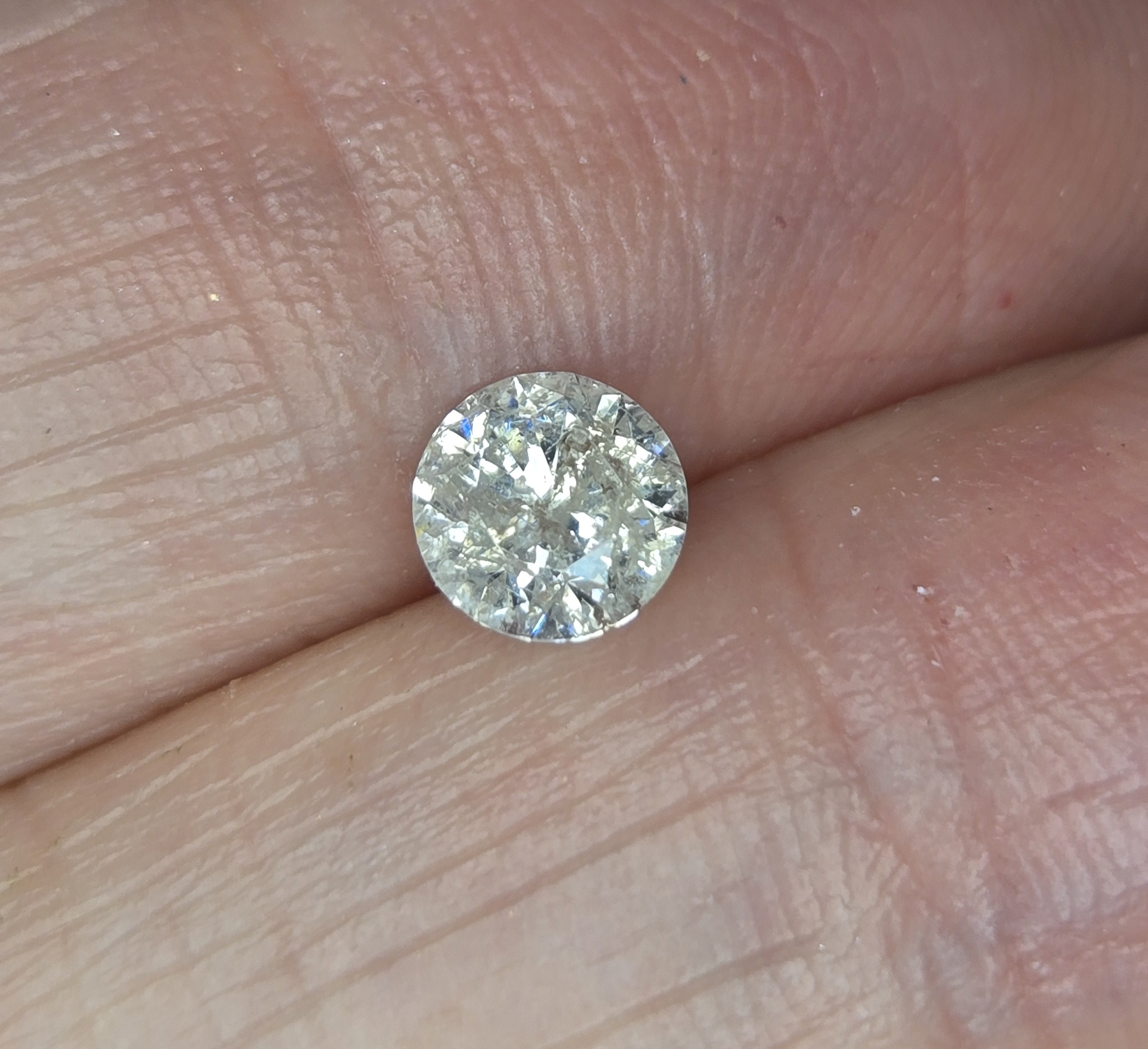 No Reserve 42 ct Natural Diamond Round Cut Loose Gemstone
