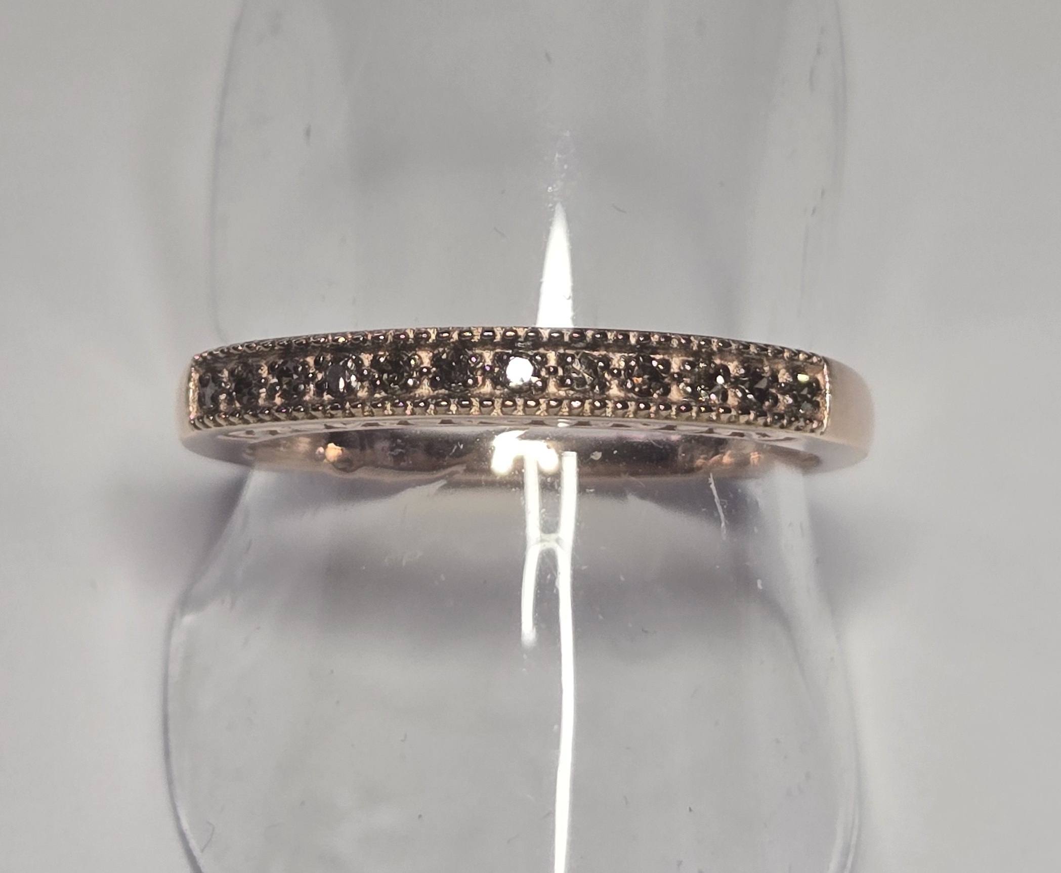 No Reserve .24 ct Natural Champagne Diamond Anniversary Ring Size 6