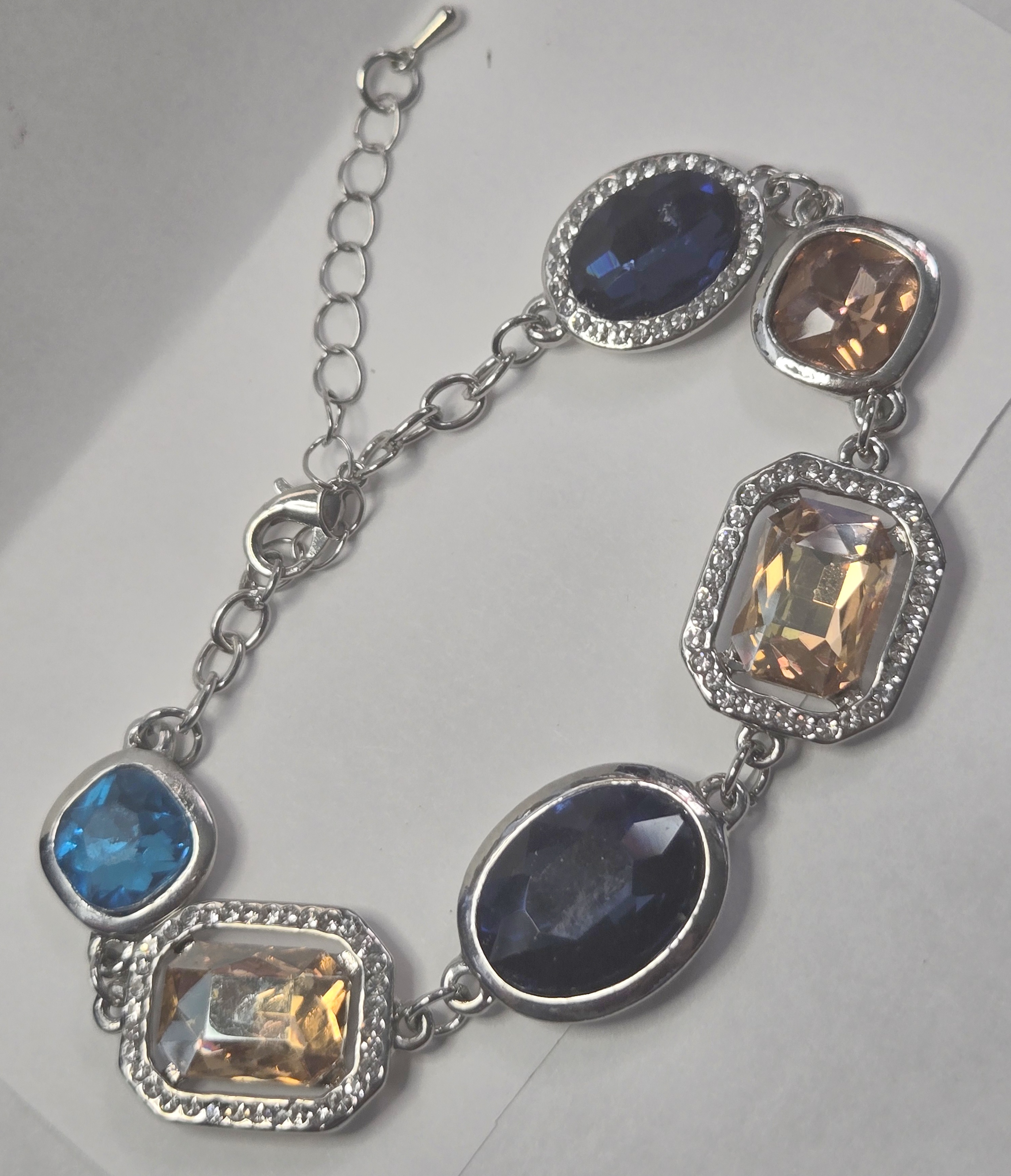 No Reserve Mutli Color Austrian Crystal Bracelet