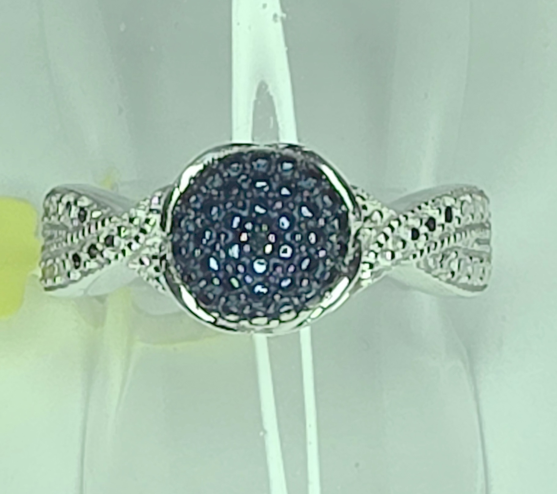 No Reserve Natural Blue Diamond Ring size 6