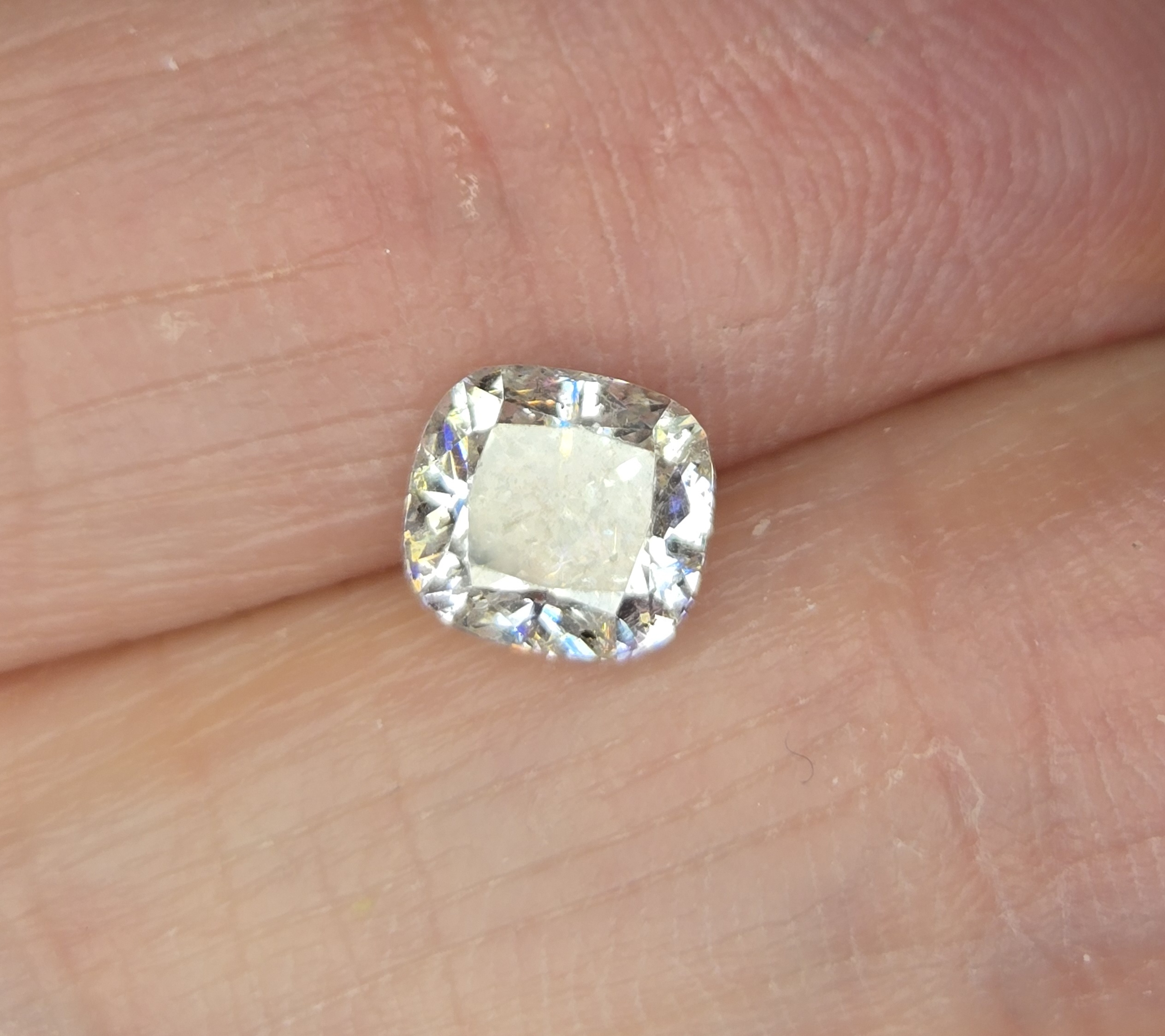 No Reserve 1.10 ct Natural Diamond Cushion Cut Loose Gemstone