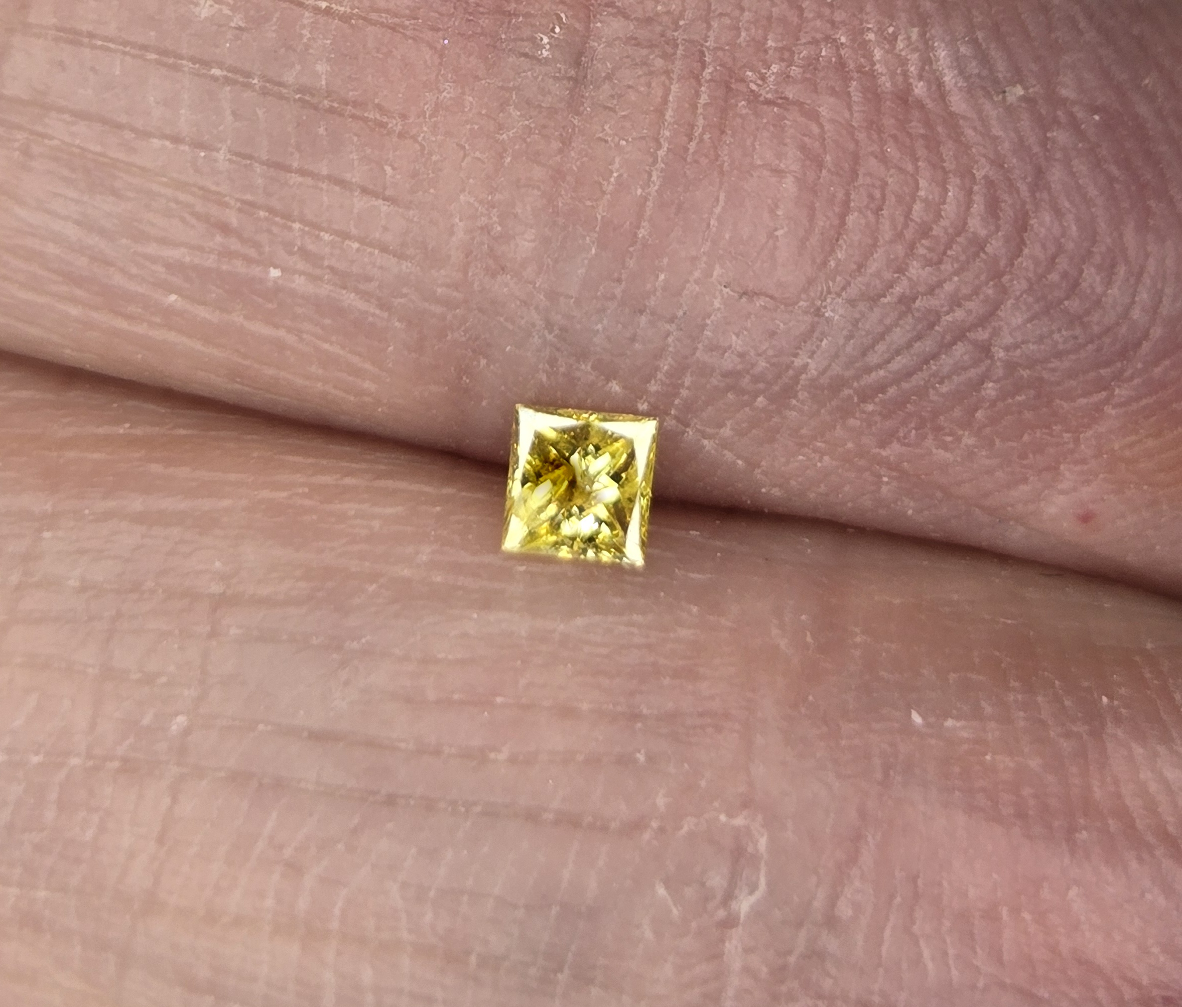 No Reserve ..11 ct VVS Natural Diamond Princess Cut Loose Gemstone
