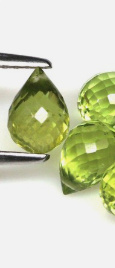 No Reserve VVS Natural Peridot Briolette Cut Loose Gemstone