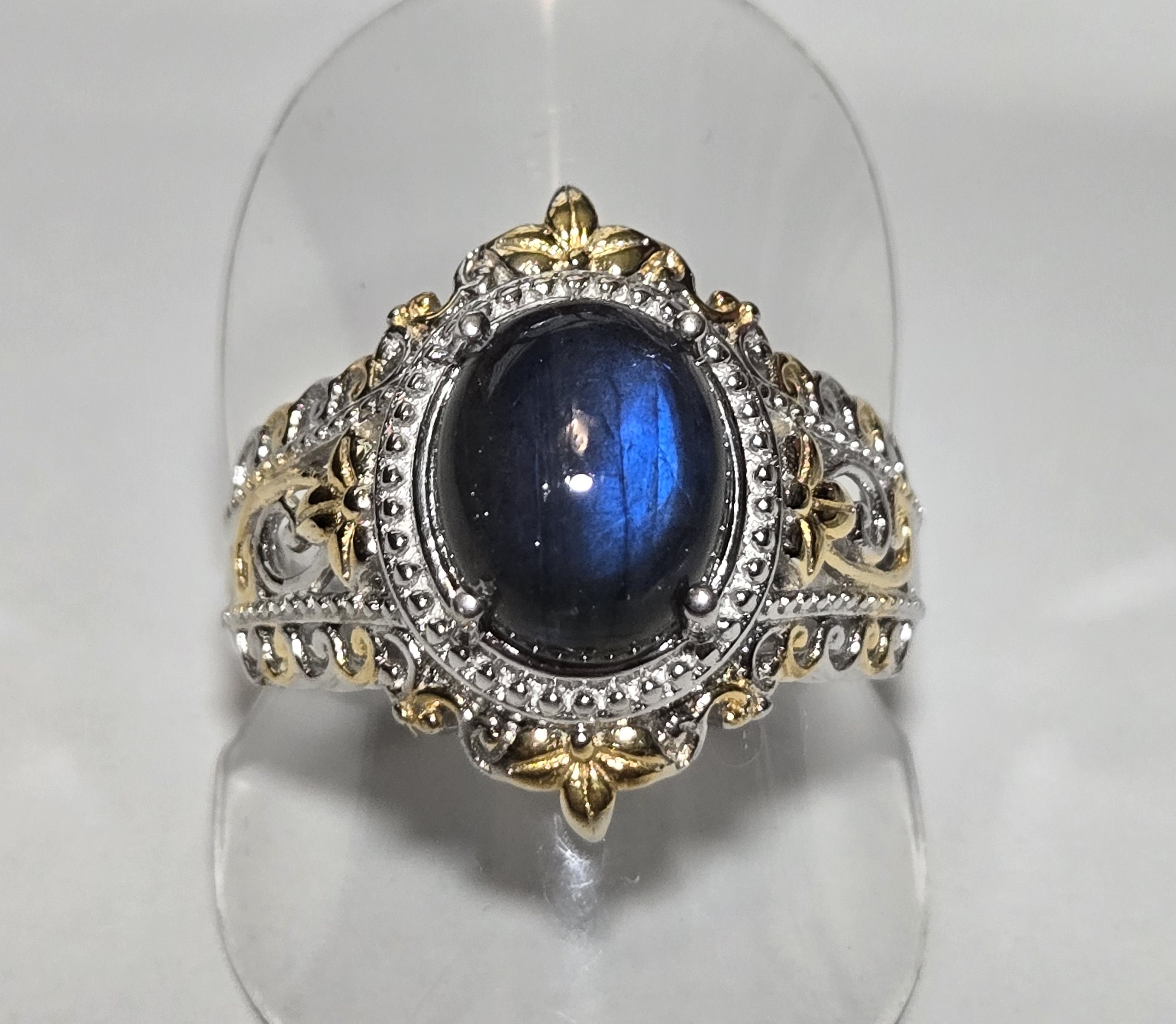 No Reserve Natural Labradorite Ring Size 6