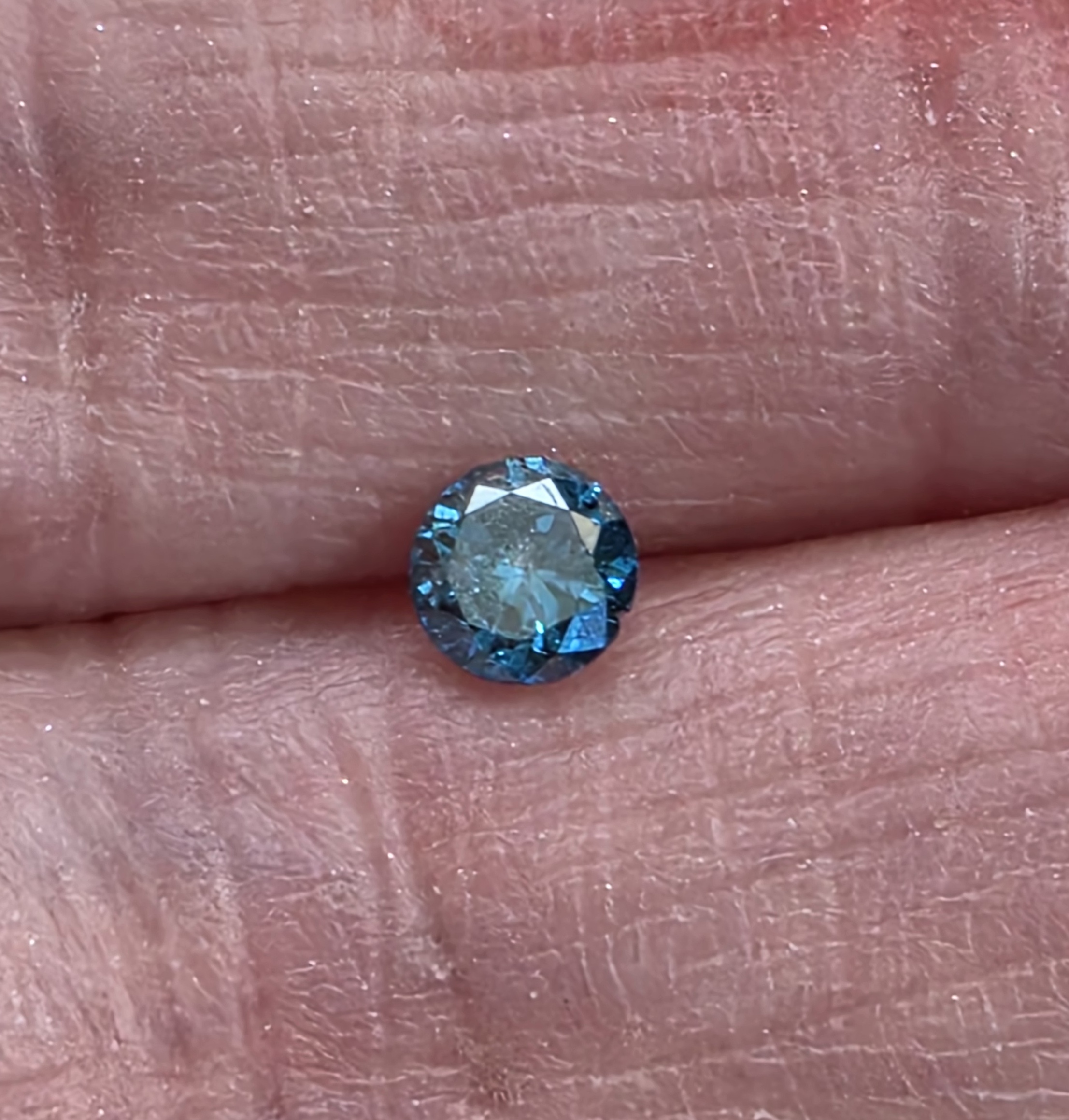 No Reserve  31 ct Natural Blue DIamond Round Cut Loose Gemstone