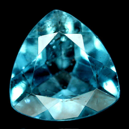 No Reserve VVS Natural Blue Topaz Trillion Cut Loose Gemstone