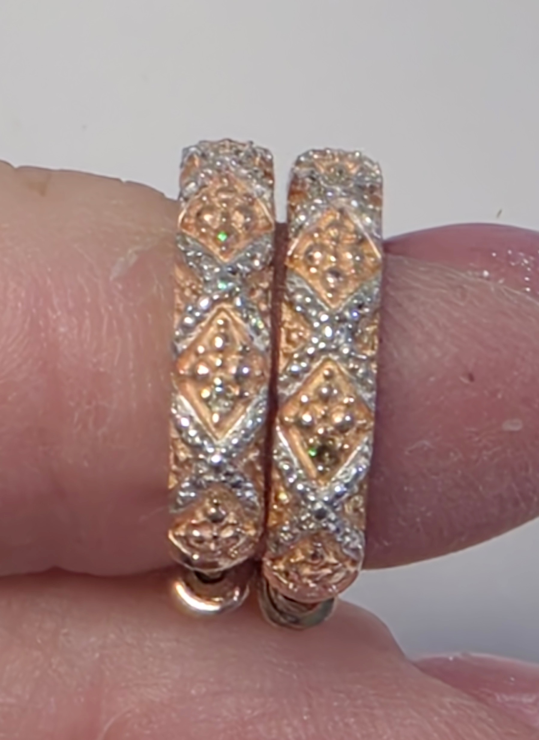 No Reserve Natural Diamond Hoop Earrings