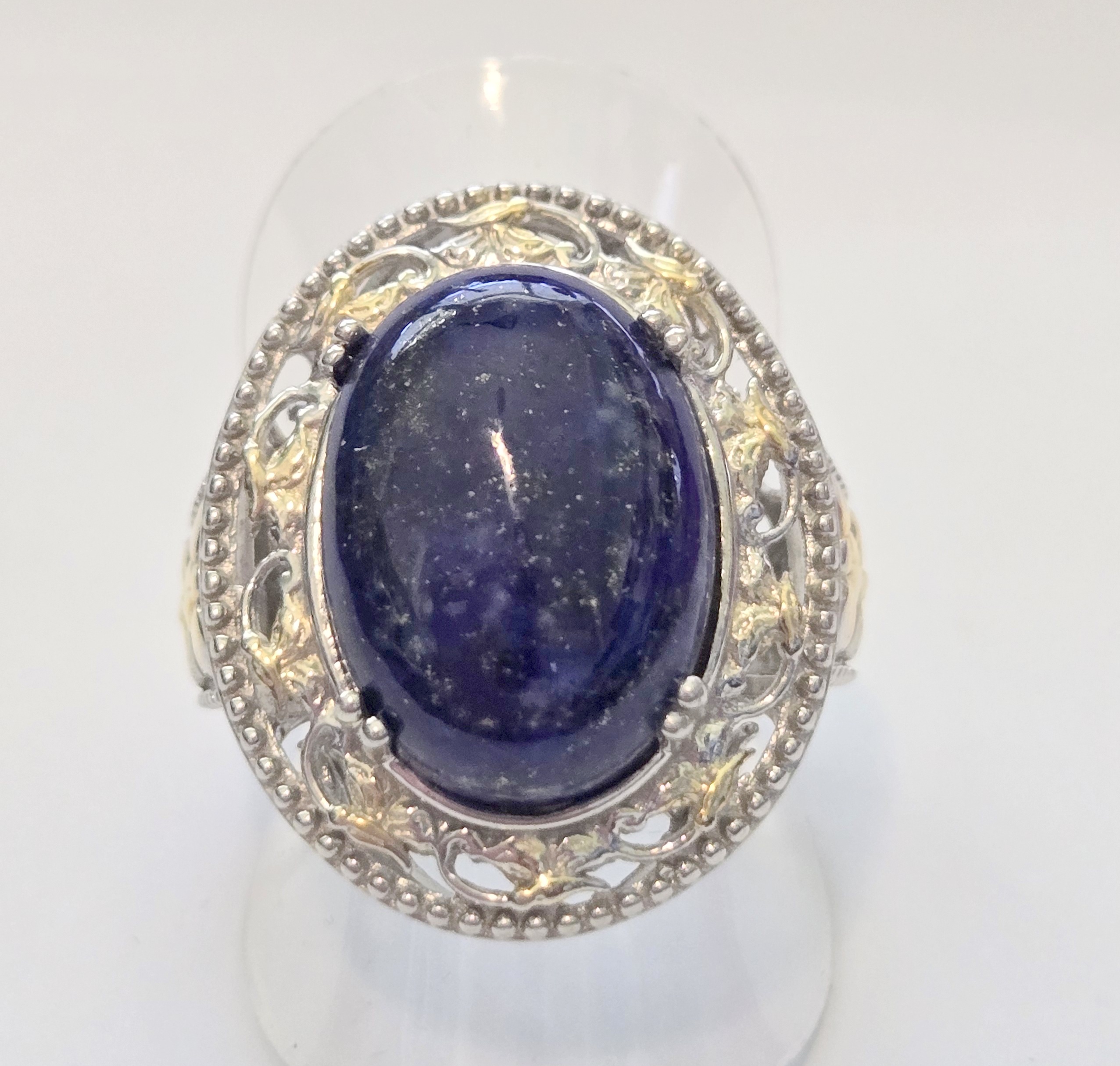 No Reserve Natural Lapis Lazuli Ring Size 7