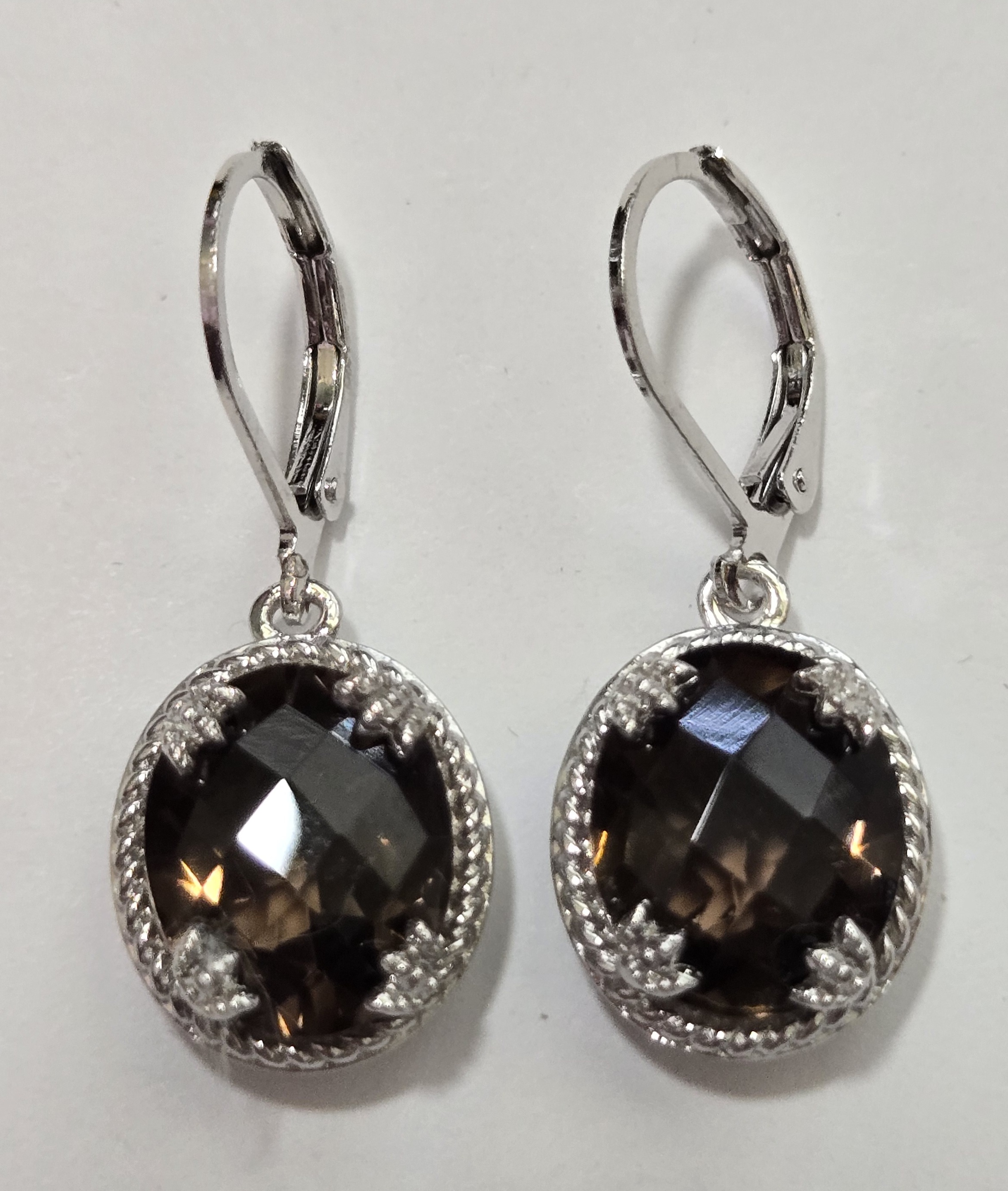 No Reserve Natural Smoky Quartz Stud Earrings