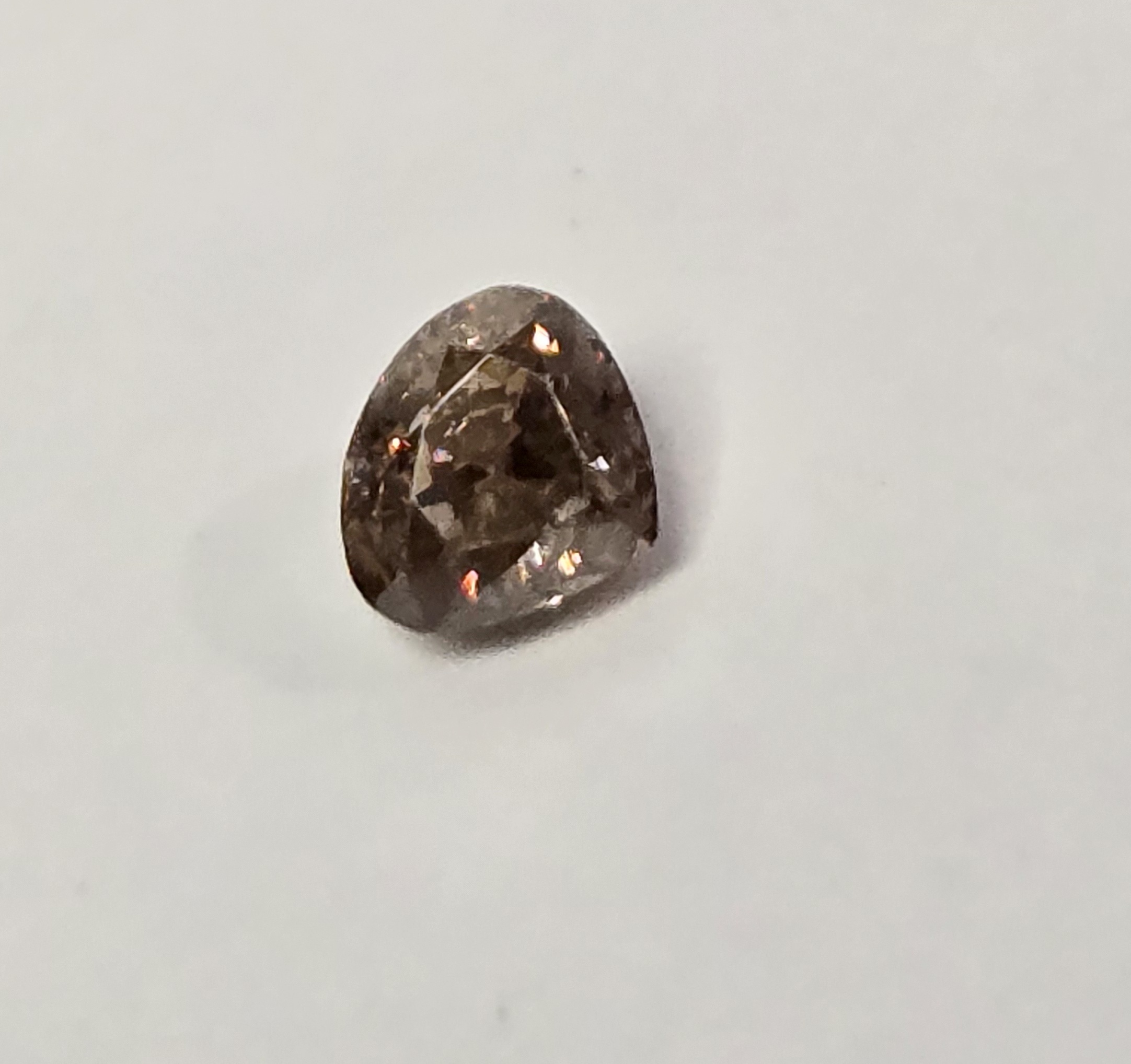 No Reserve .30 ct Natural Chocolate Diamond Pear Cut Loose Gemstone