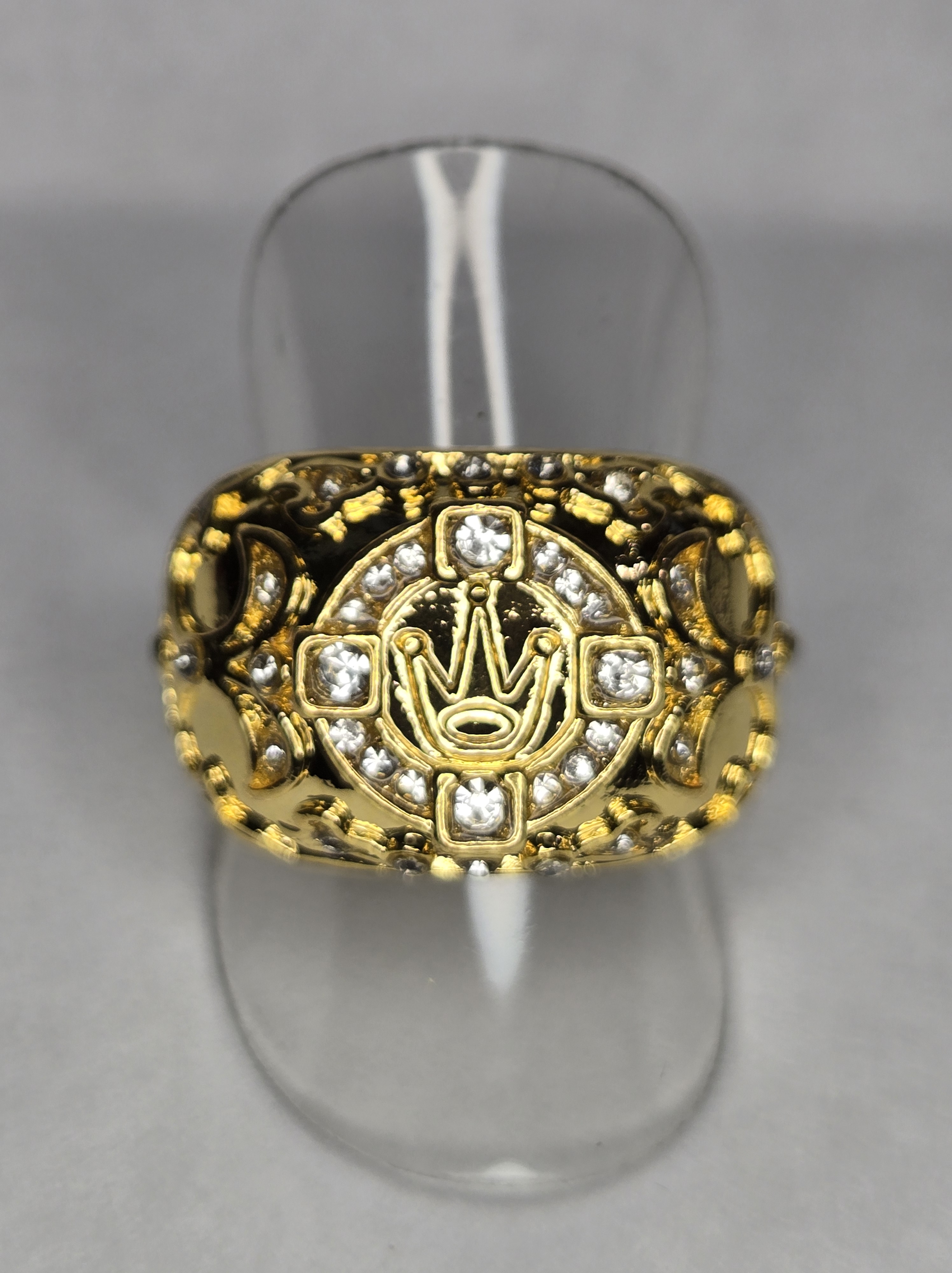 No Reserve Austrian Crystal Rolex Symbol Ring Size 8