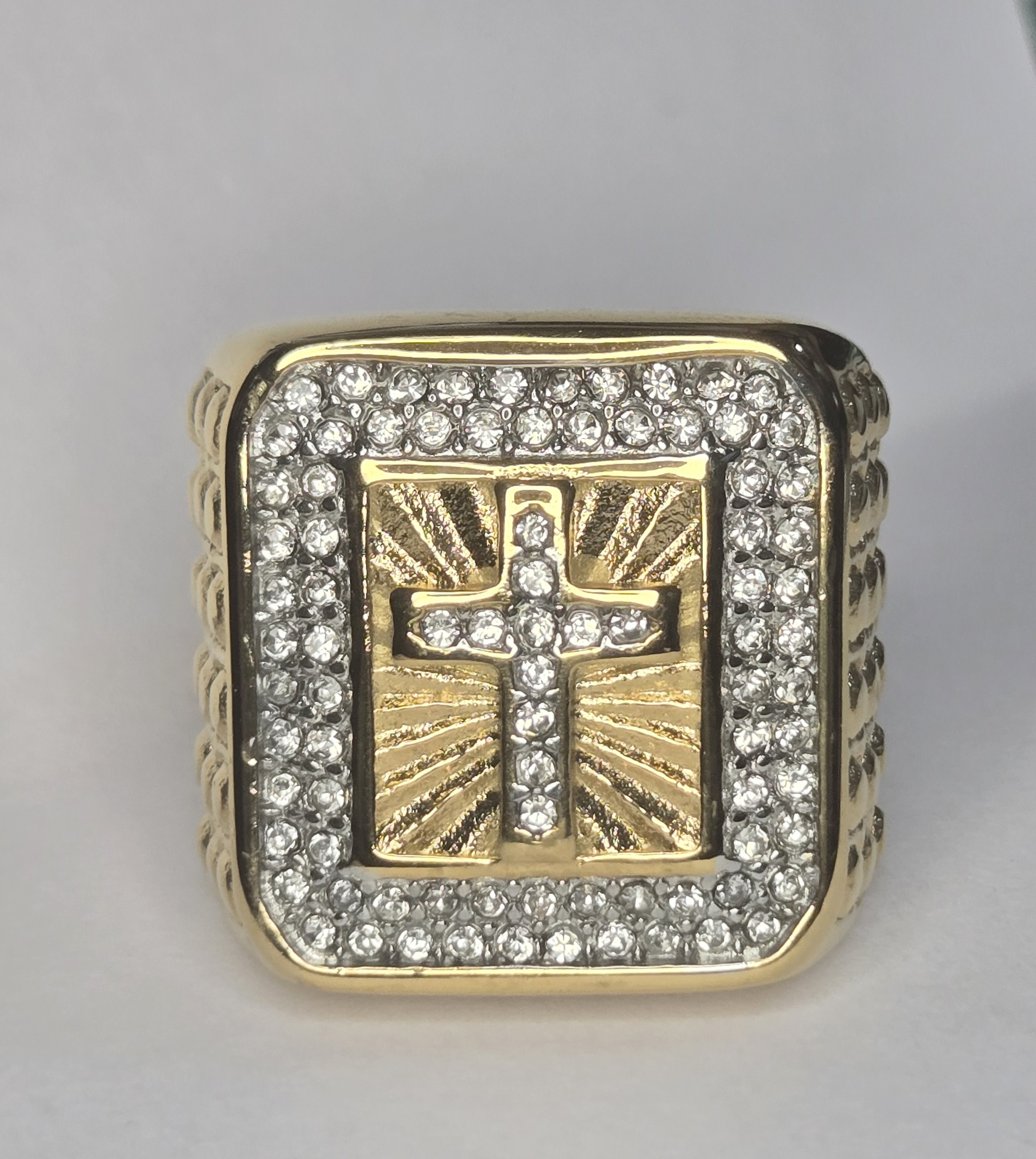 No Reserve Natural Sapphire & Diamond Ring Size 9