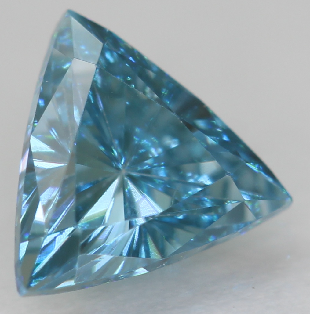 No Reserve .17 ct VVS2 Natural Blue Diamond Trillion Cut Loose Gemstone