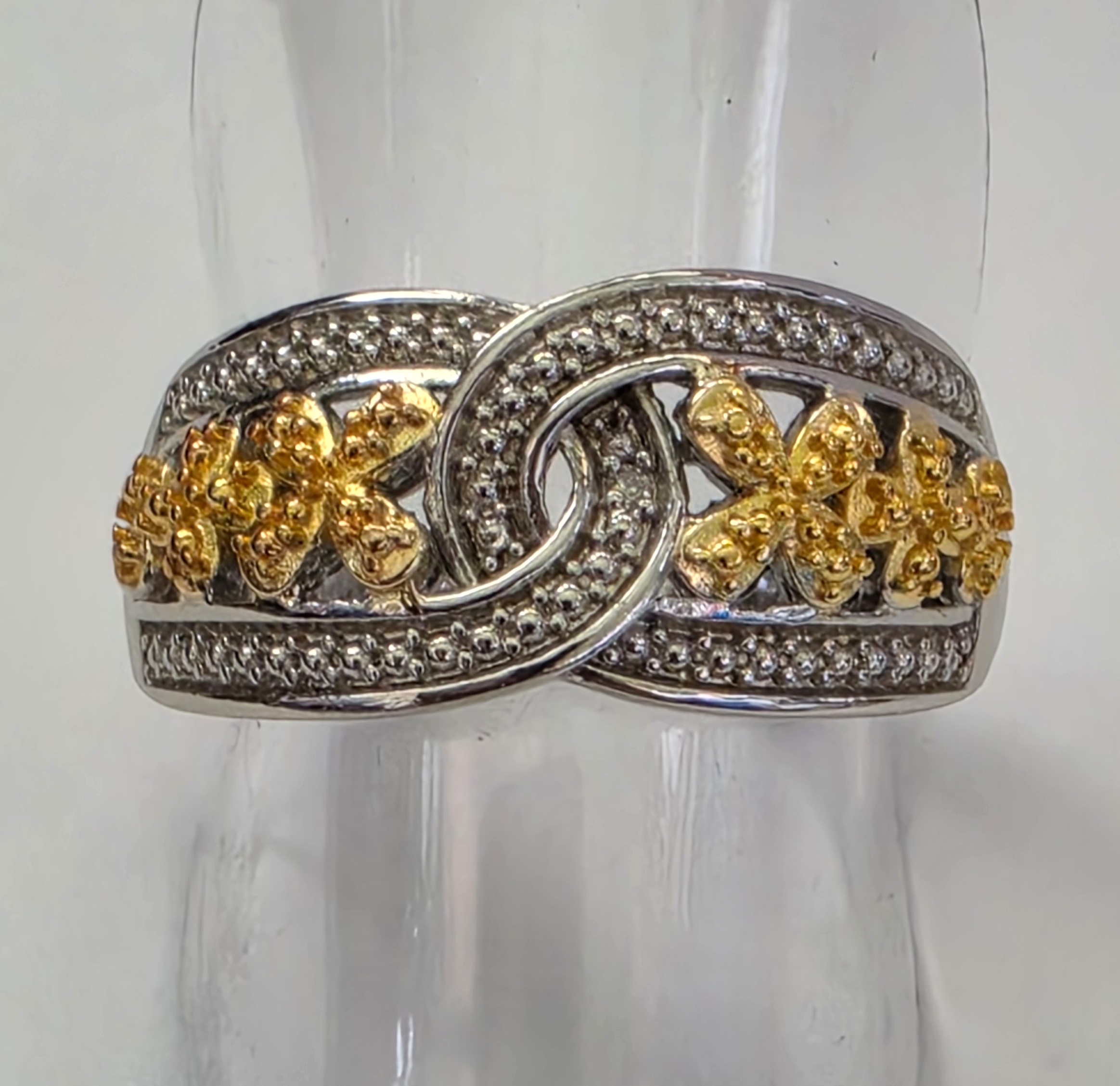 No Reserve Natural Diamond  Ring Size 5