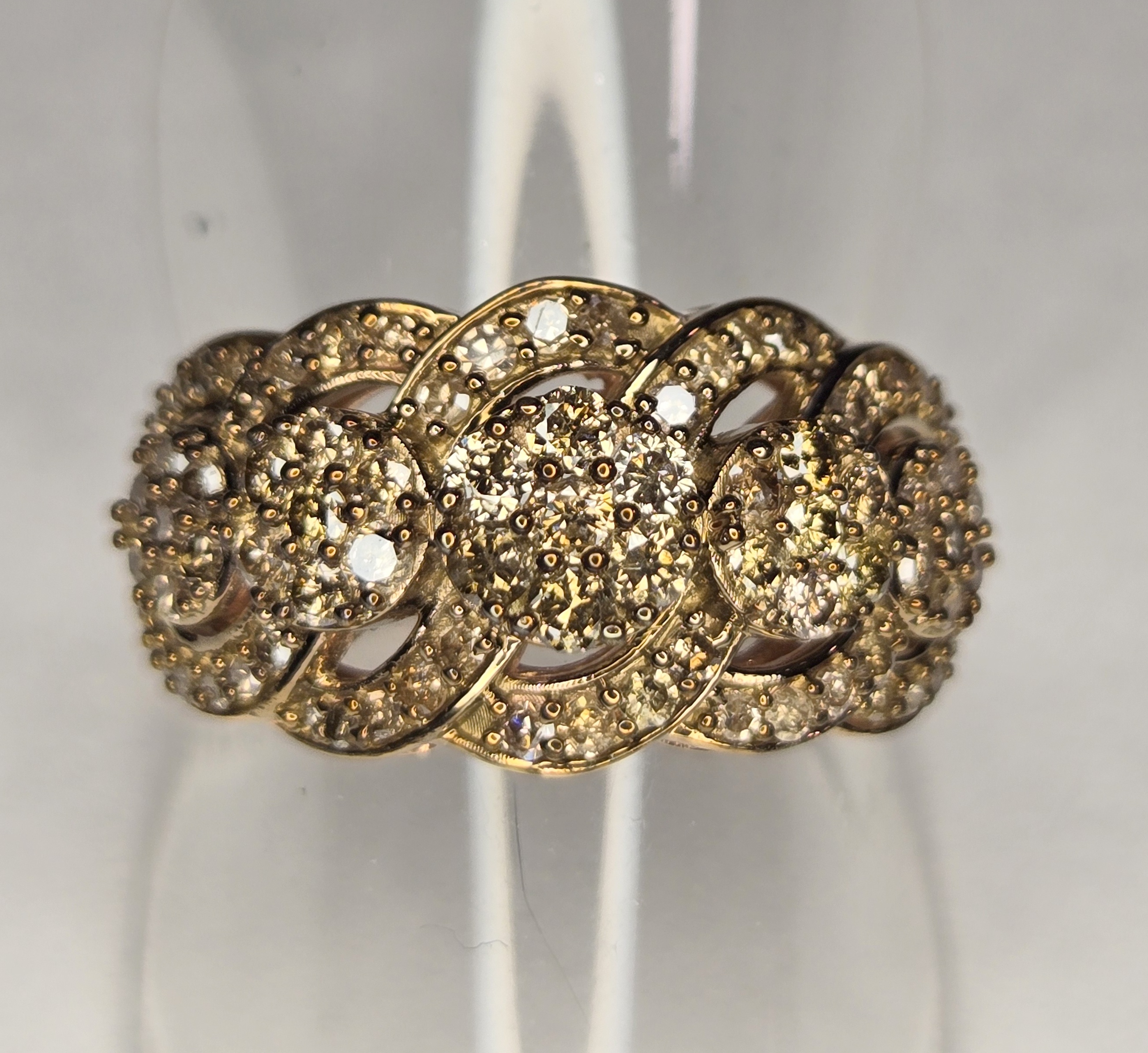 No Reserve 1.00 ct Natural Champagne Diamond Ring Size 7