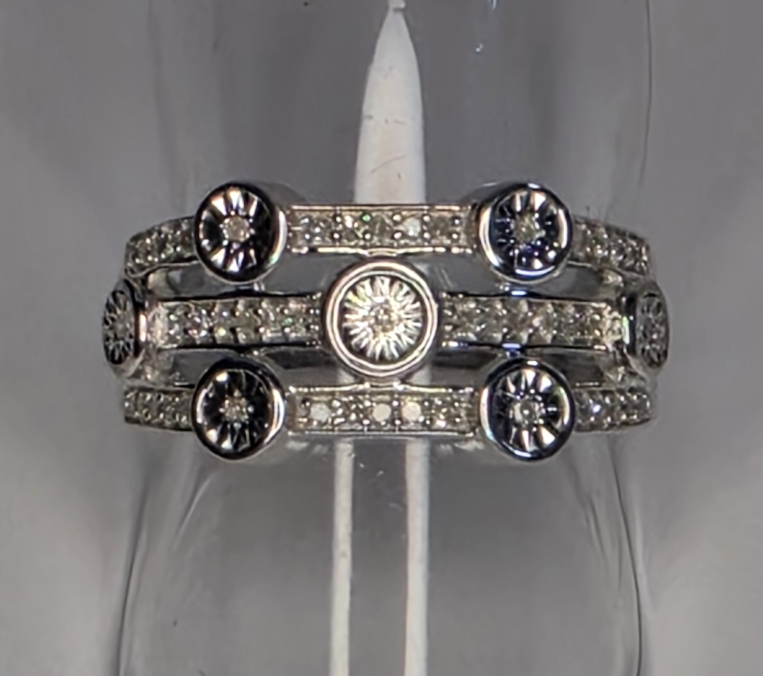 No Reserve .25 ct Natural Diamond Ring Size 7
