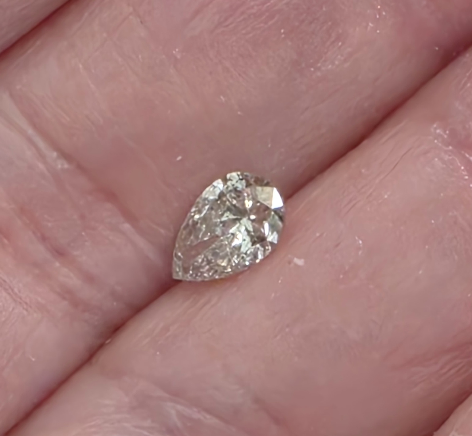 No Reserve  51 ct Natural DIamond Pear Cut Loose Gemstone