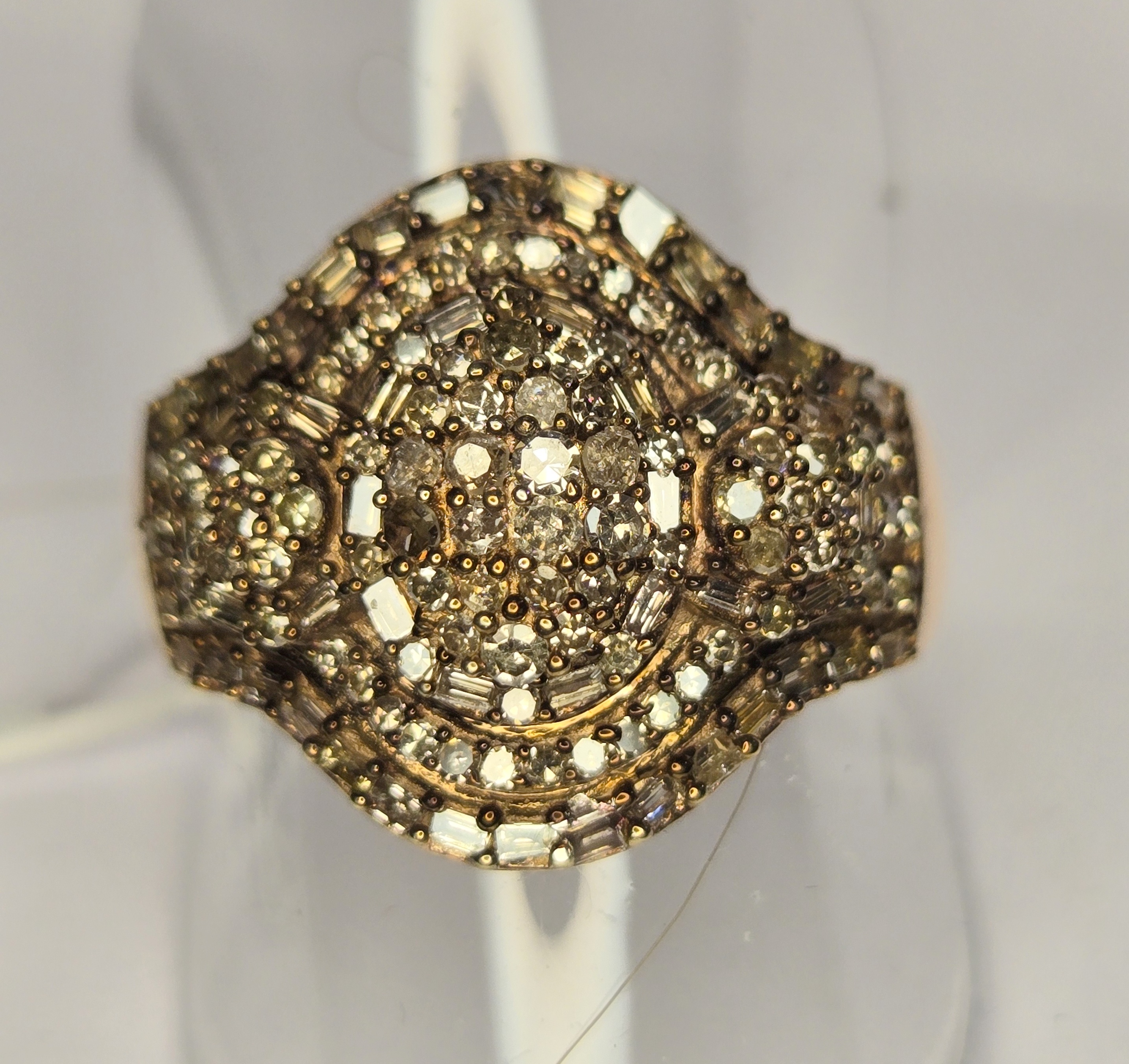 No Reserve 1.03 ct Natural Champagne Diamond Ring Size 8 