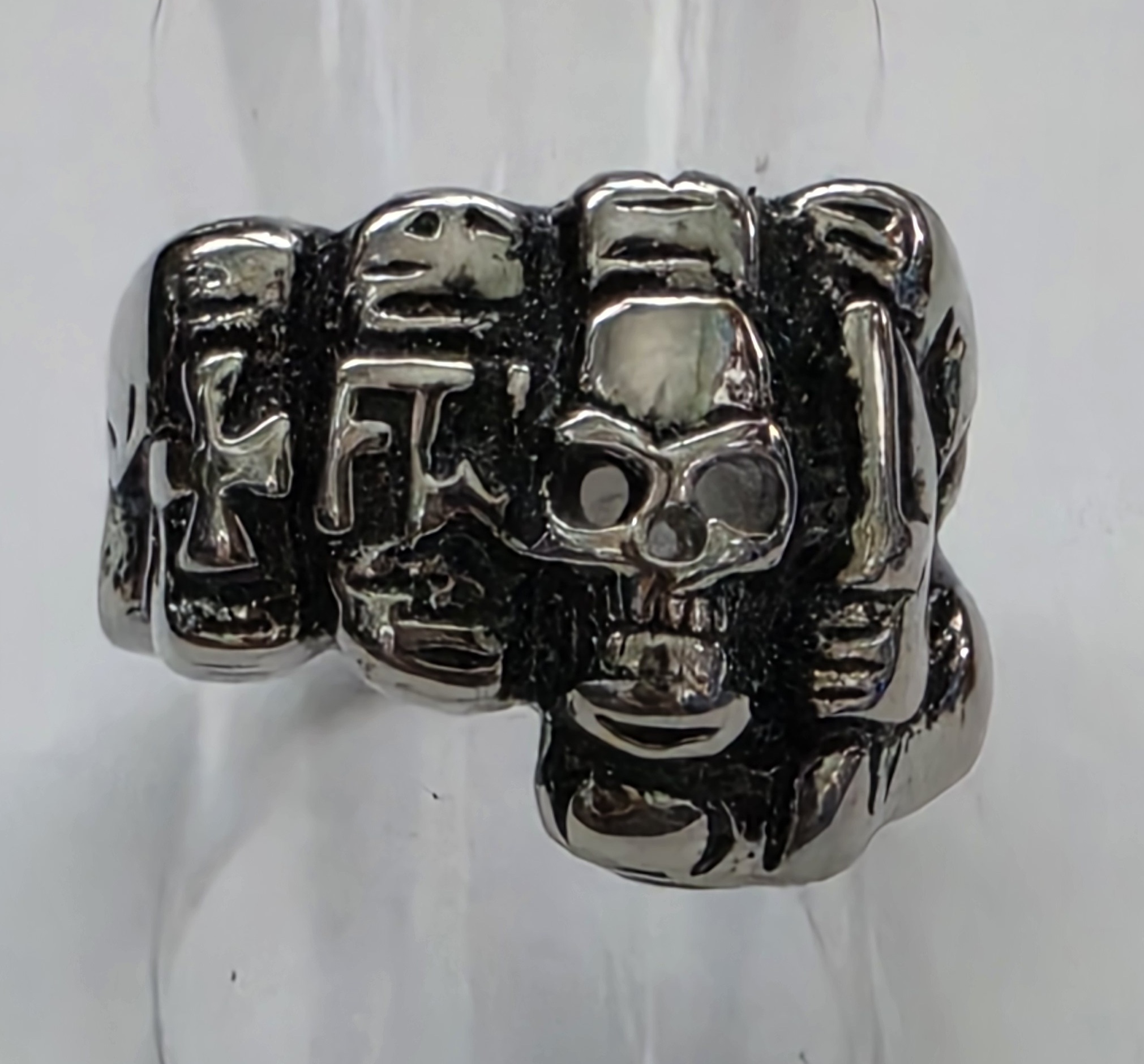 No Reserve  316L Stainless Steel Skull  Ring Size 9