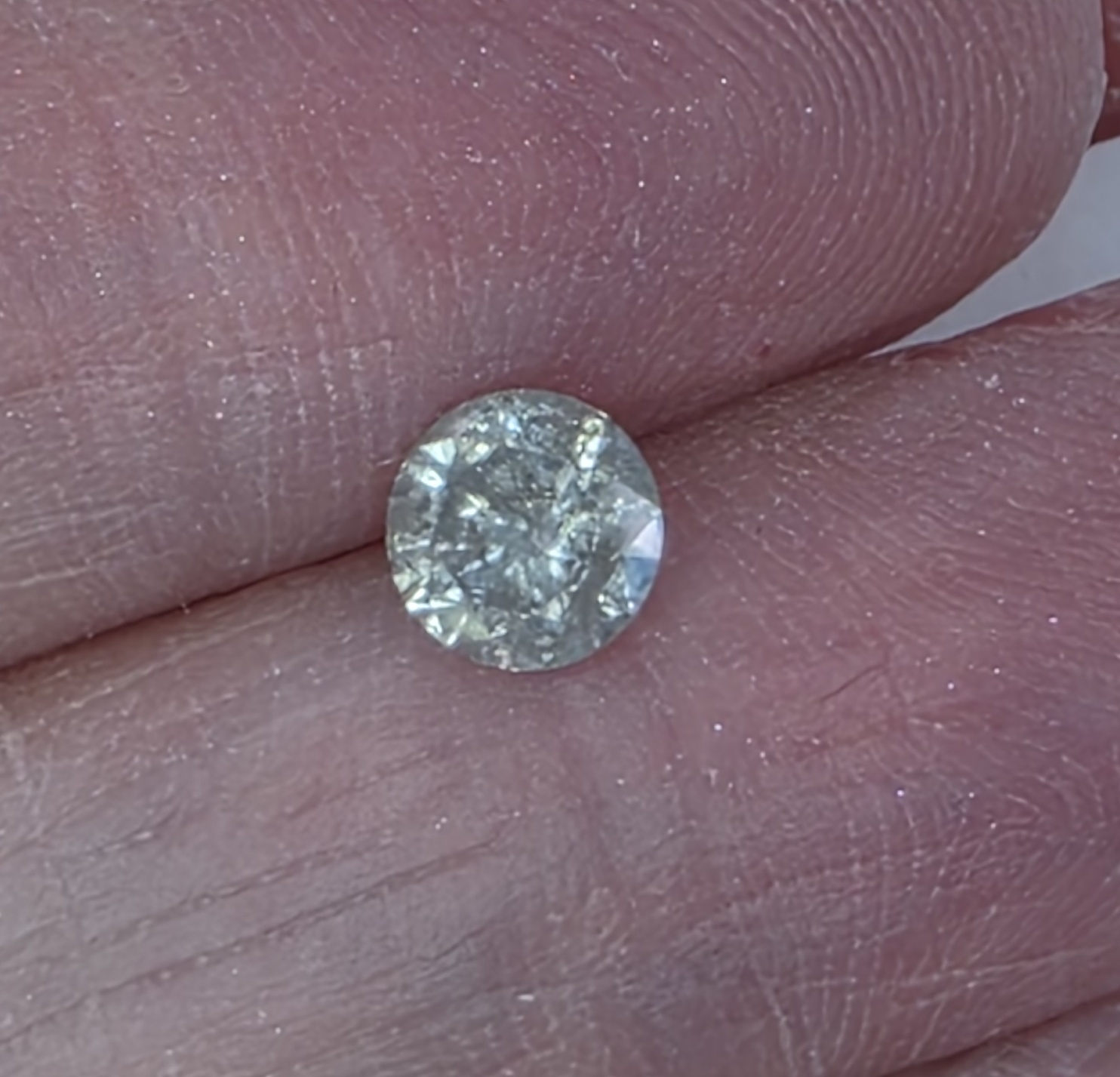 No Reserve .64 ct Natural Diamond Round Cut Loose Gemstone