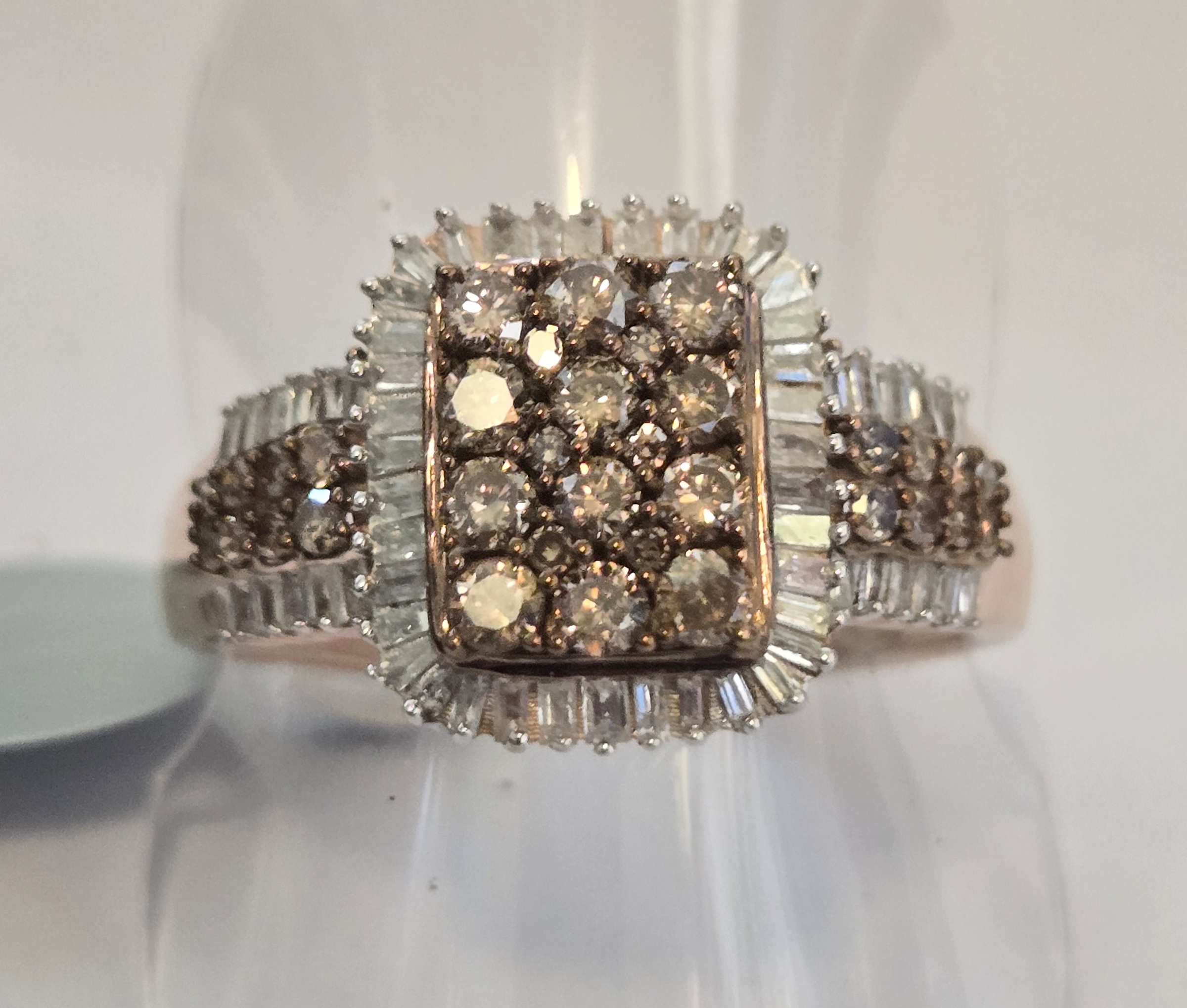 No Reserve  1.15 ct Natural Champagne Diamond Ring Size 10