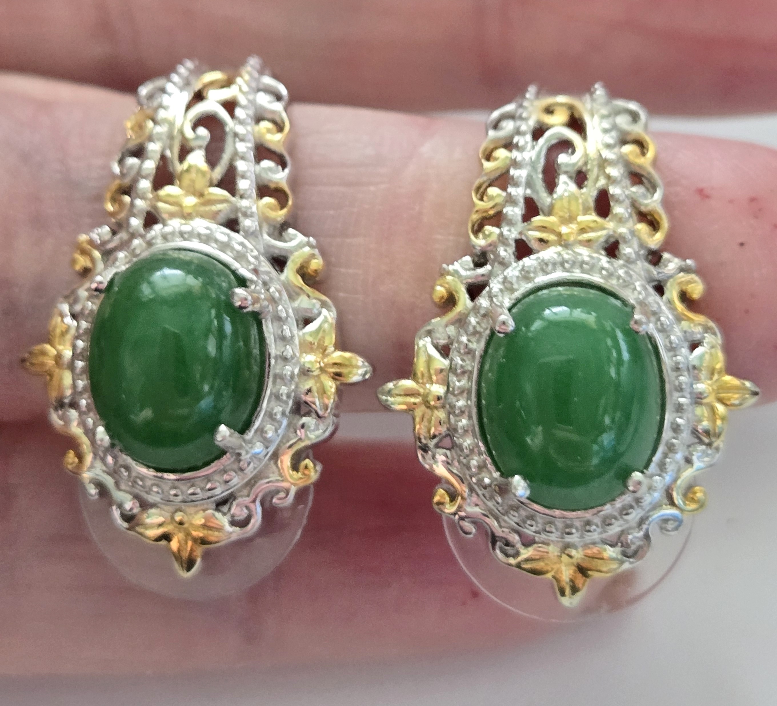 No Reserve Natural Jade Earrings