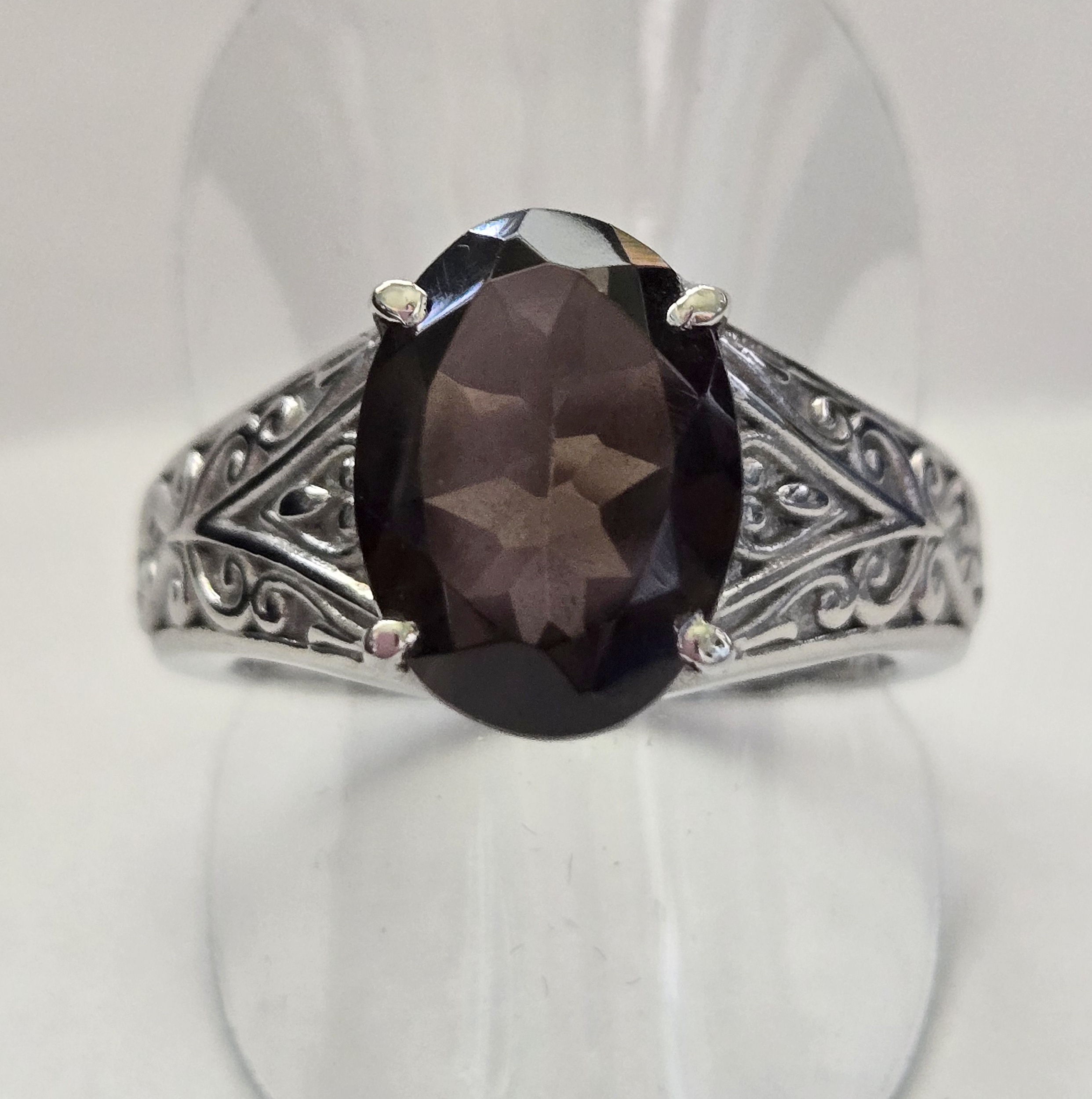 No Reserve Natural Smoky Quartz Ring Size 9