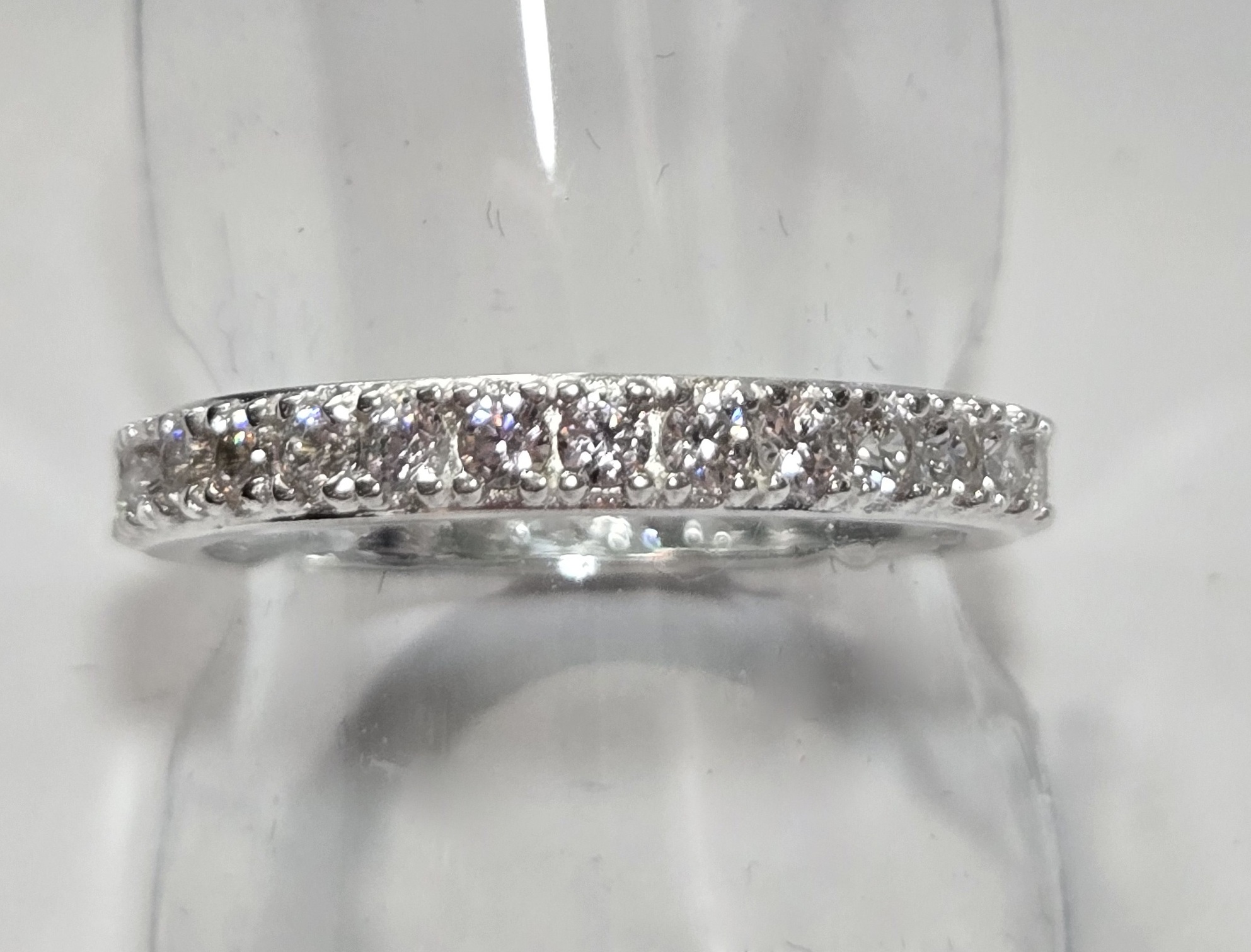 No Reserve Simulated  Diamond Eternity Ring Size 6 