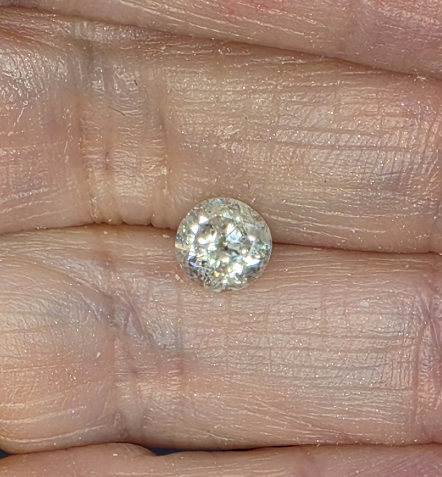 No Reserve  .86 ct Natural Diamond Round Cut Loose Gemstone